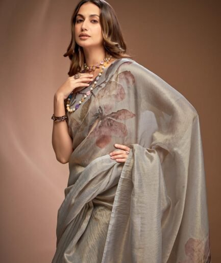 zaree cotton blend saree