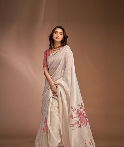 Zaree cotton blen saree